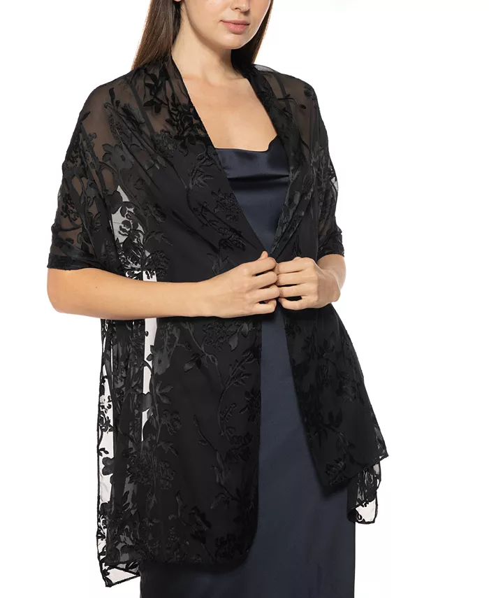 

Вечерняя накидка с цветочным принтом I.N.C. International Concepts, черный