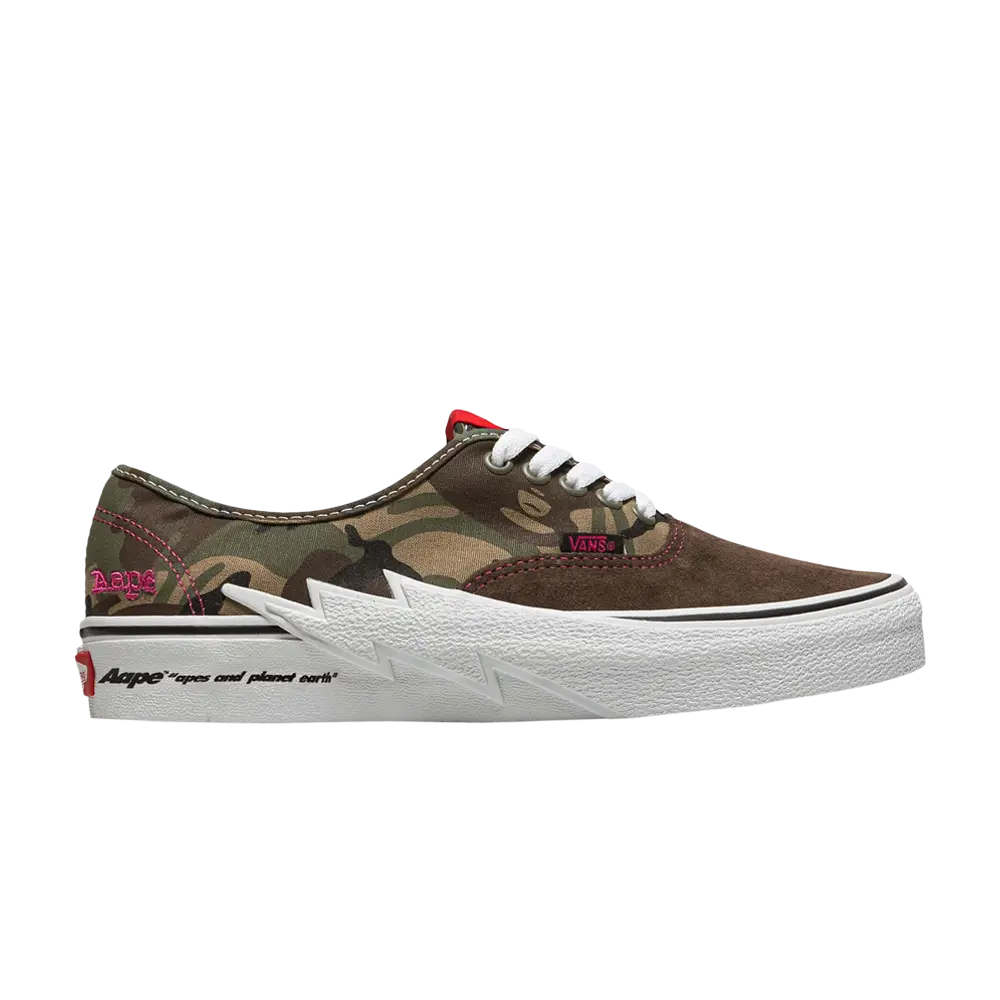 Ботинки AAPE x Authentic Vans, зеленый