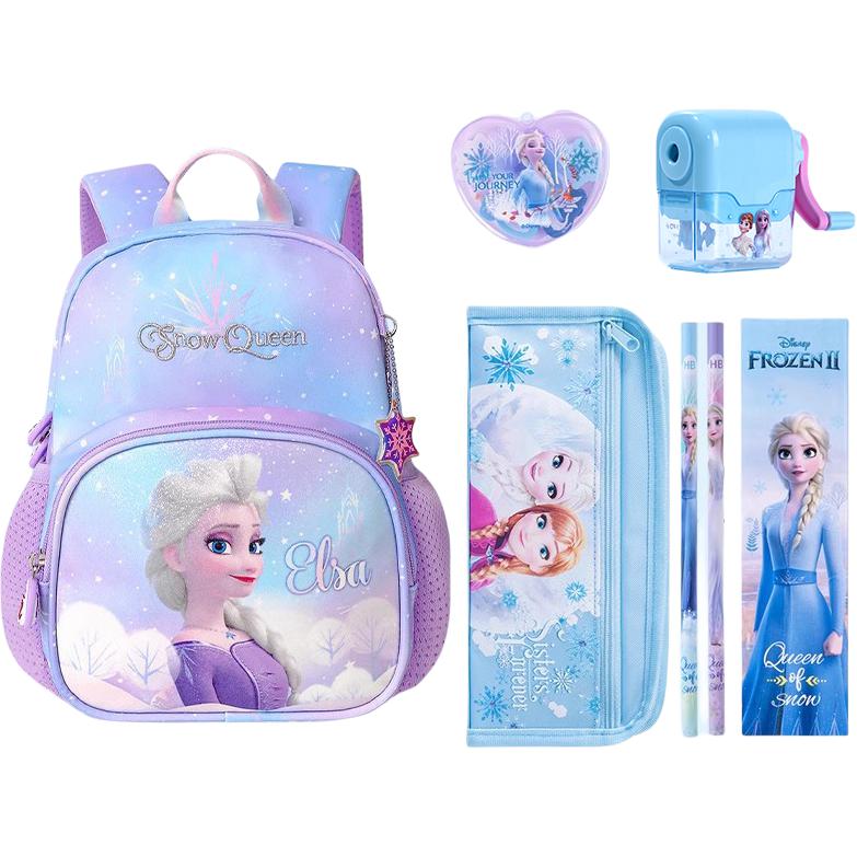 

Disney Студенческий рюкзак из полиэстера небольшой разноцветный, Elsa Gradient Purple+Small Stationery