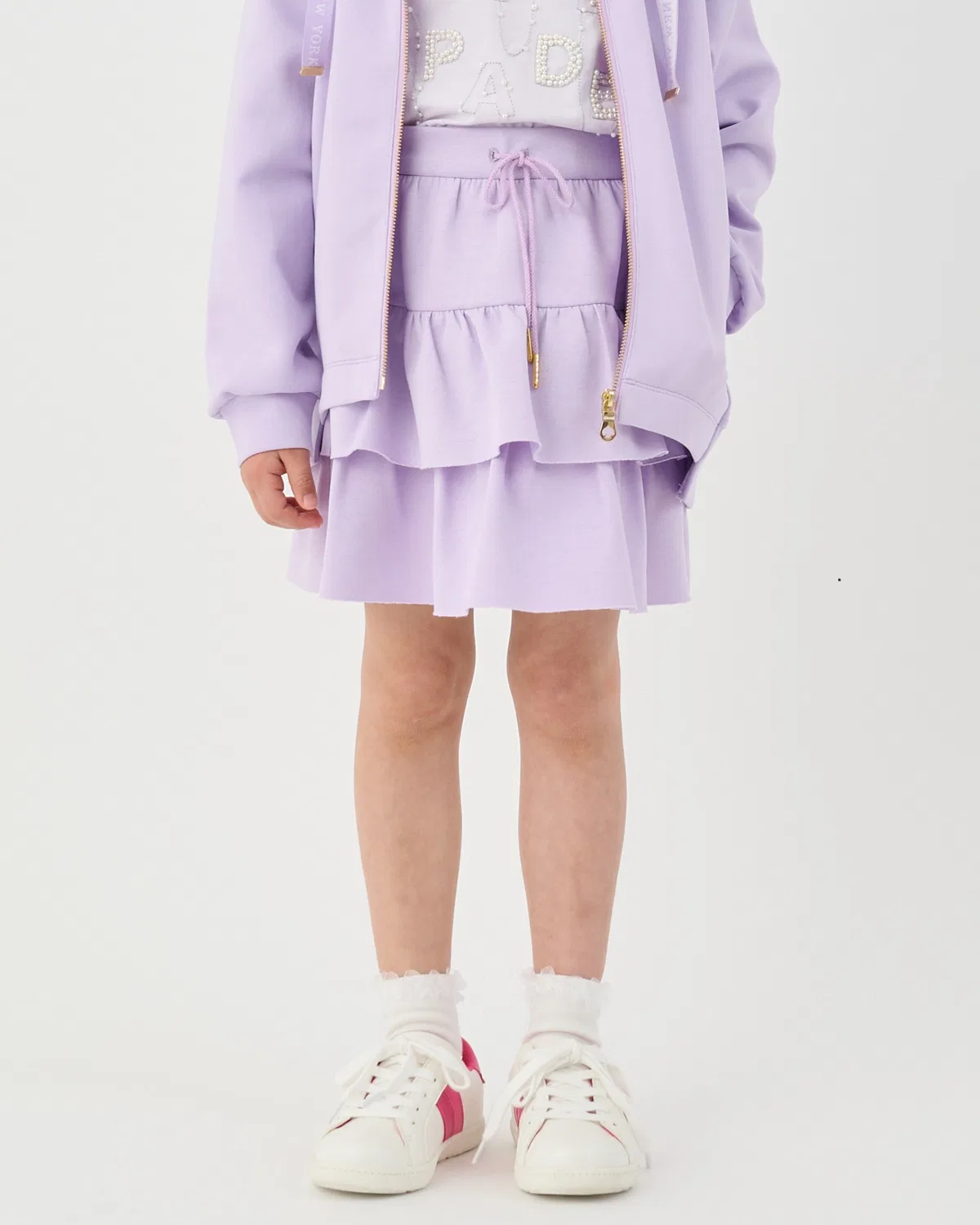 Детская юбка с оборками kate spade new york kids лиловая
