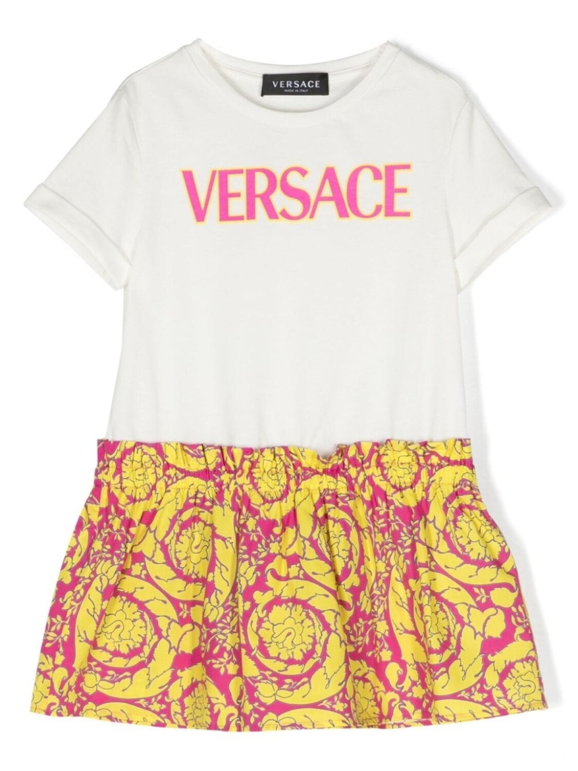 

Versace Kids платье-футболка с принтом Barocco, белый