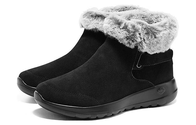 Зимние ботинки Skechers с мехом на плоской подошве, черный — фото 2