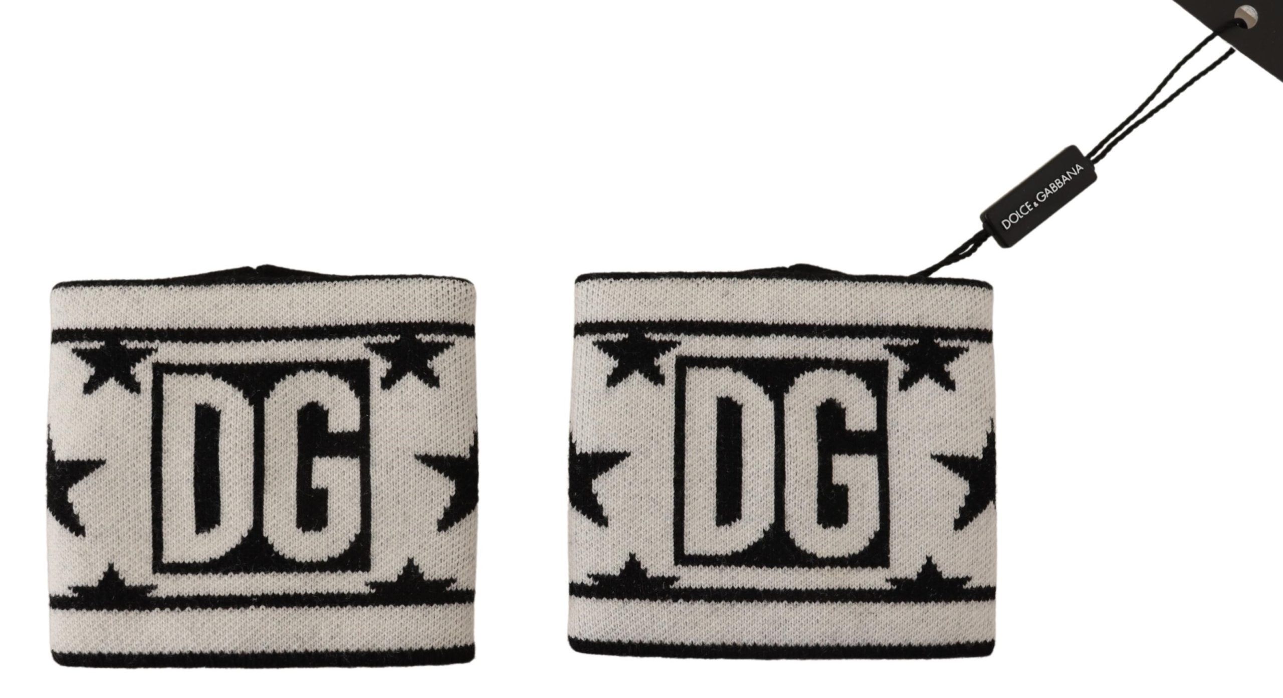 Браслет с логотипом #DGMILLENNIALS из белой и черной шерсти Dolce & Gabbana, белый — фото 3