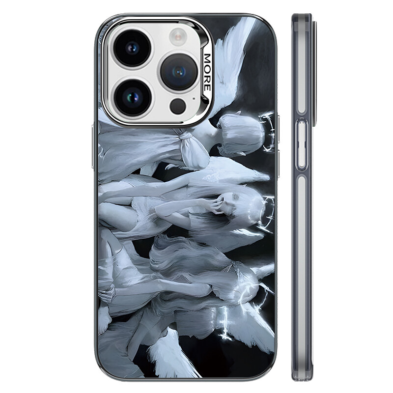 

MINISO чехол для телефона, MCYWDDCY0020Z-Color Silver Black Plating Black
