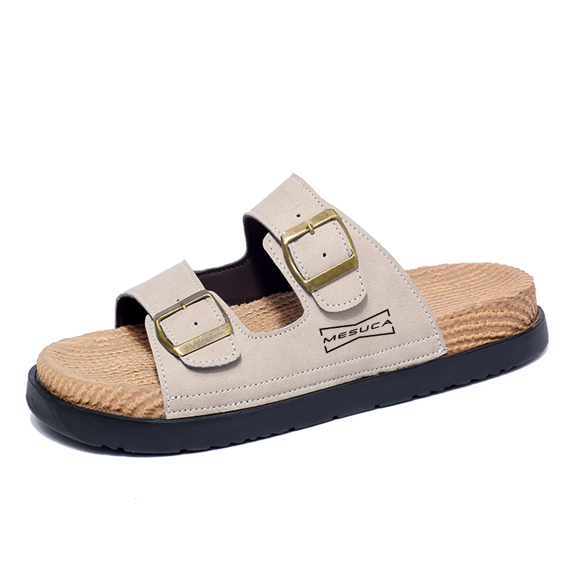 

MESUCA Скользящие устойчивые к истиранию антибактериальные бесшумные тапочки мужские Ecru, цвет Ecru