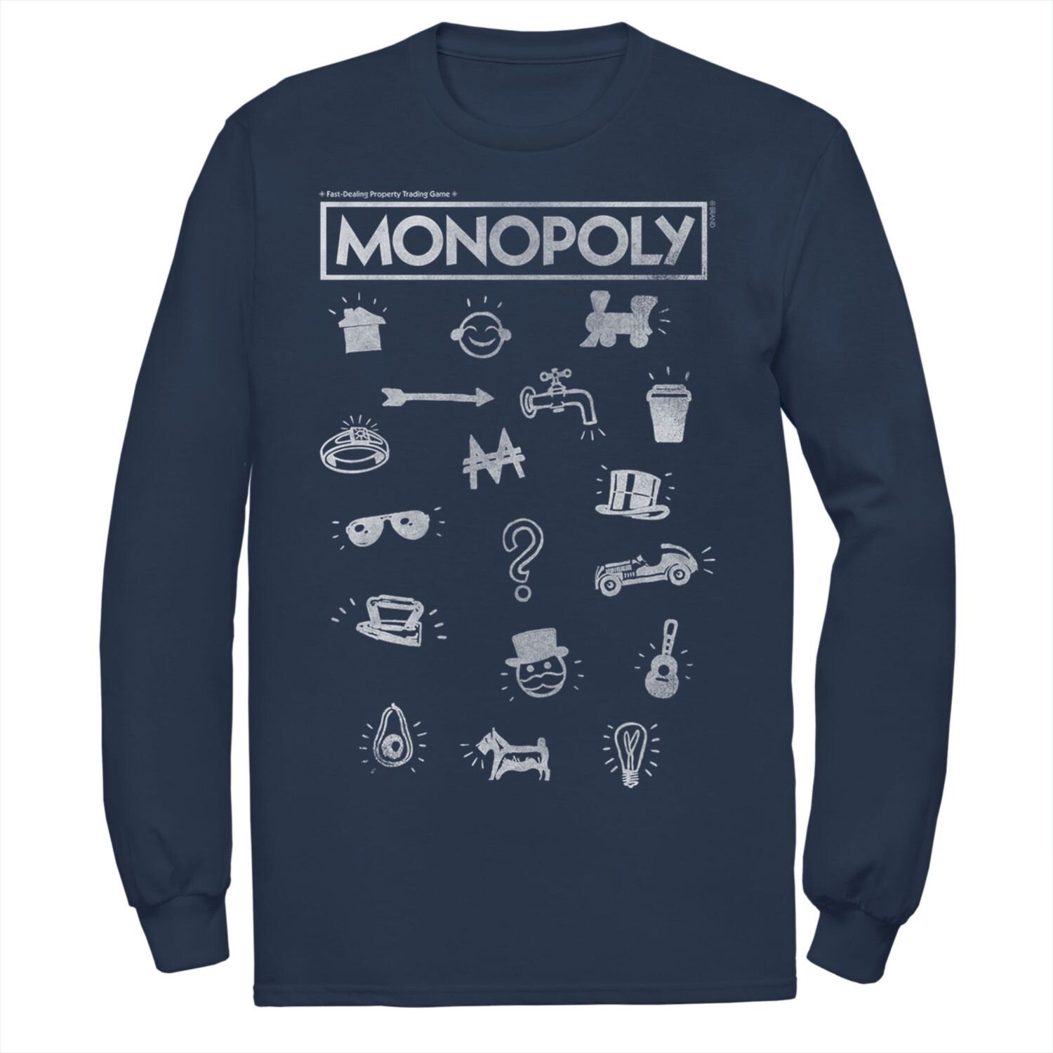 

Мужская футболка Monopoly Pieces Icon Stack Licensed Character
