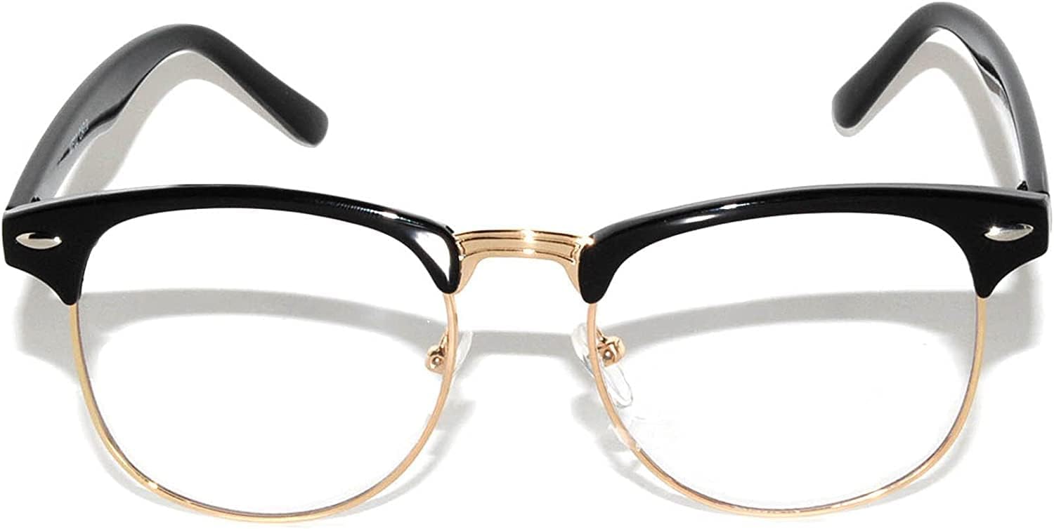 

Солнцезащитные очки OWL в полуободковой оправе из пластика и металла, для женщин и мужчин, защита UV400, зеркальные тонированные линзы, винтажные солнцезащитные очки для женщин и мужчин, Black Gold / Clear