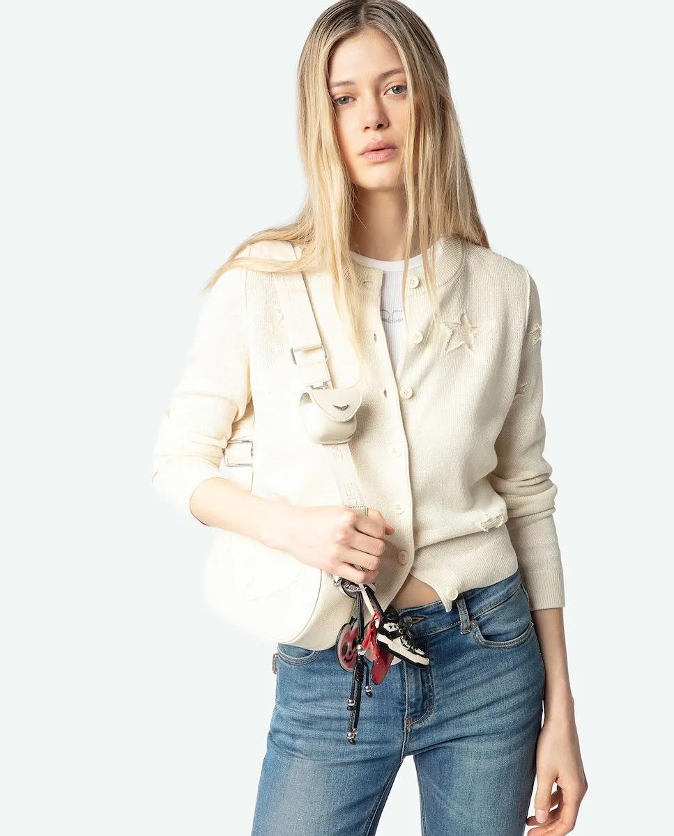 

Женский кардиган Alpha с длинным рукавом Zadig & Voltaire, белый