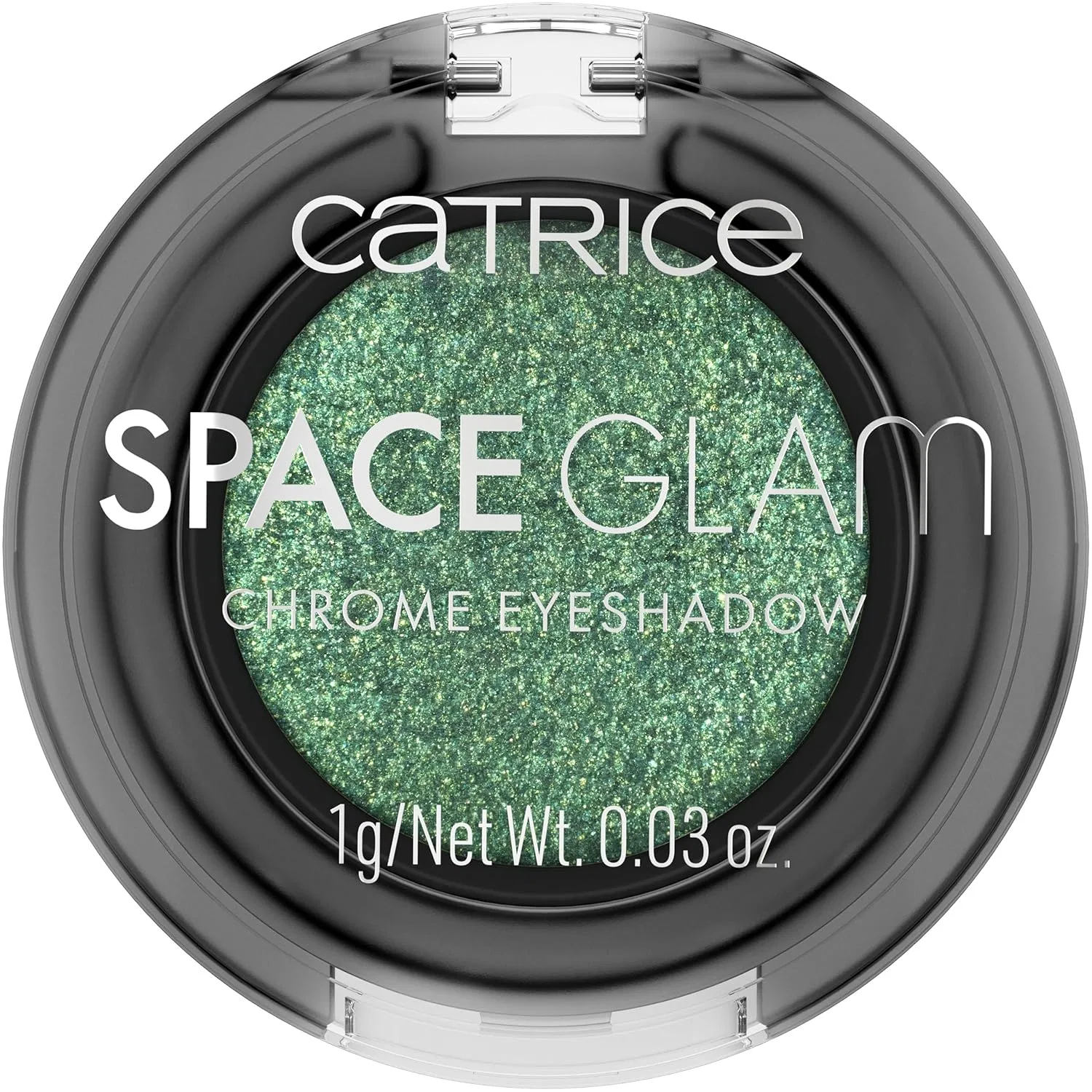 Зеленые тени для век «Space Glam Chrome Eyeshadow No. 060» от Catrice Catrice, 060 Galactic Glow