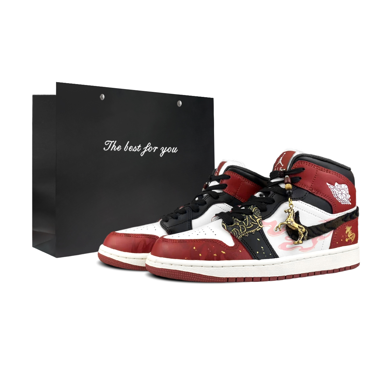 

Jordan кроссовки Air 1 Mid top Vintage баскетбольные unisex красные белые