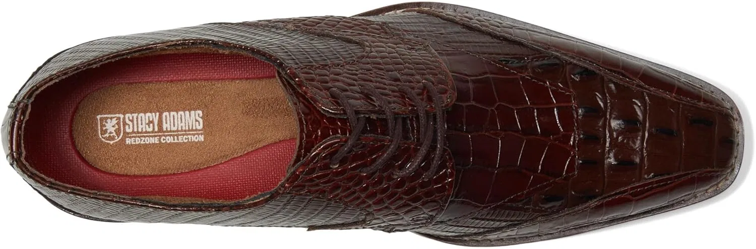 Мужские оксфорды Stacy Adams Tristano Bike Toe на шнуровке с мыском, Cognac — фото 2