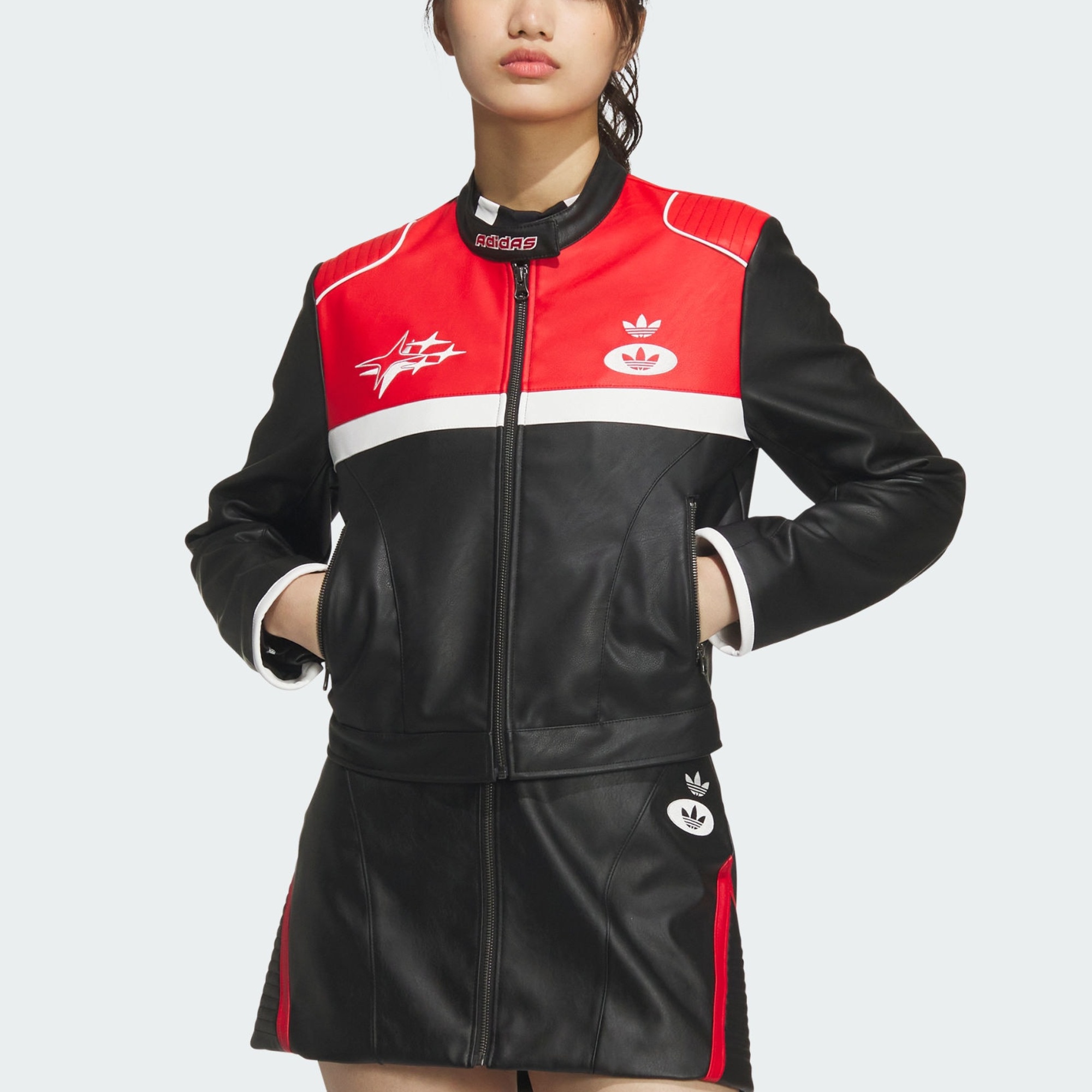 Adidas Originals Женская куртка черная светло-алая, Black/Light Scarlet — фото 3