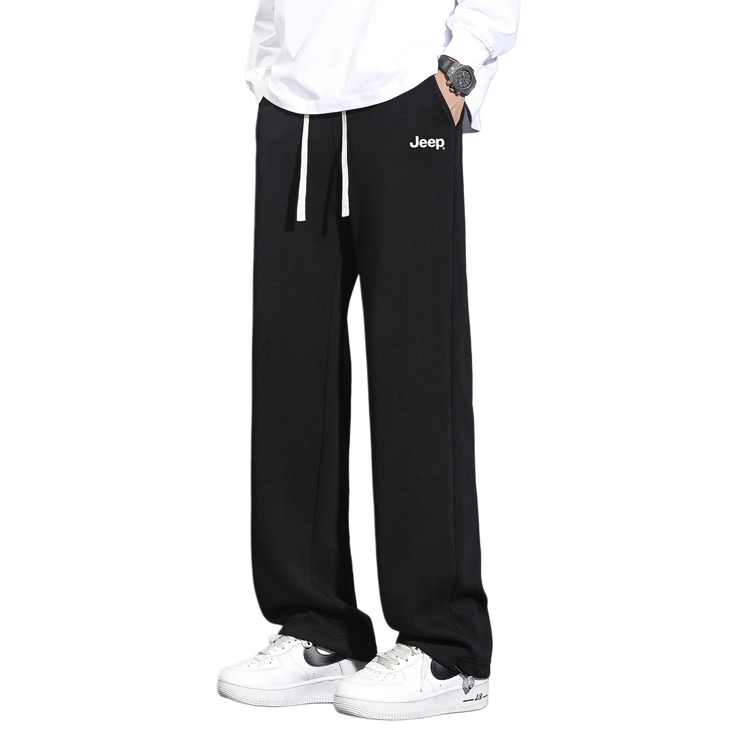 

Брюки Casual Leisure Collection Unisex Jeep, черный fleece-lined