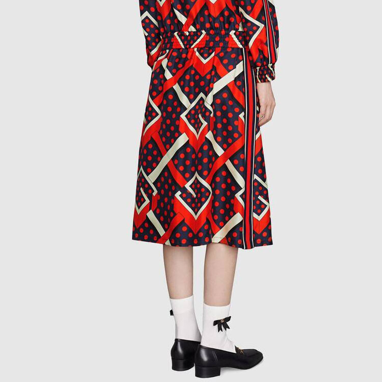 Юбка длинная женская Gucci, красный — фото 4