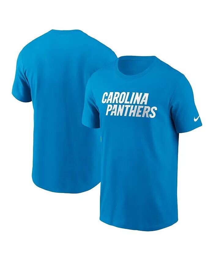 

Мужская синяя футболка Carolina Panthers Primetime Wordmark Essential Nike