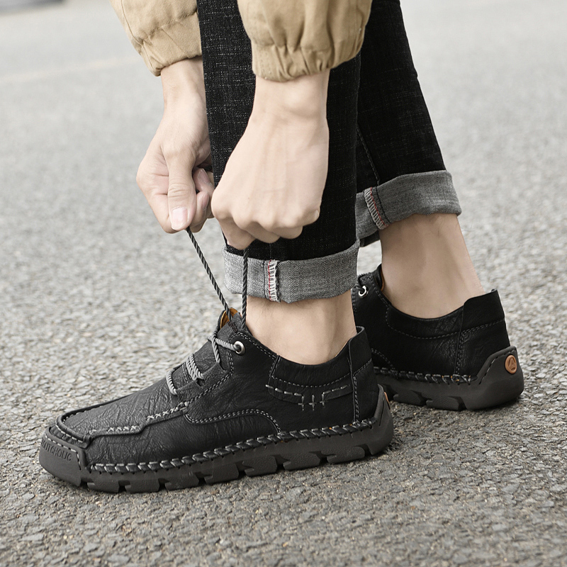 Dunnu Мужские повседневные туфли мужские низкие черные хаки, цвет Khaki — фото 3
