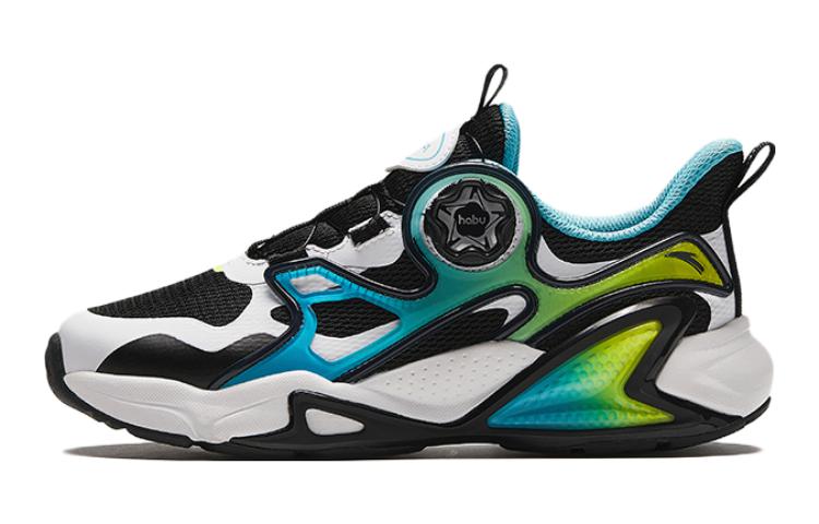 

Антискользящие износостойкие низкие детские повседневные кроссовки Black White Antakids