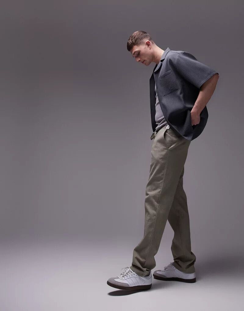 

Брюки прямого кроя Topman цвета хаки