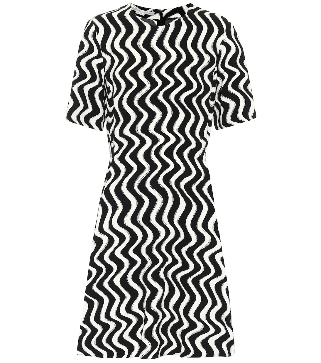 

Платье из кади с принтом Stella McCartney, Black Ivory