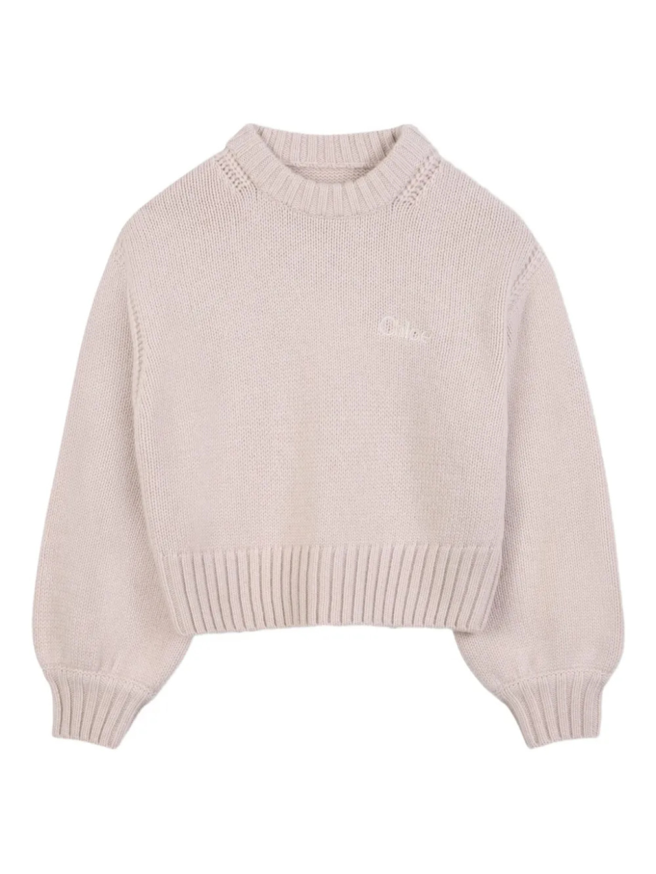

Chloé Kids укороченный свитер, нейтральный