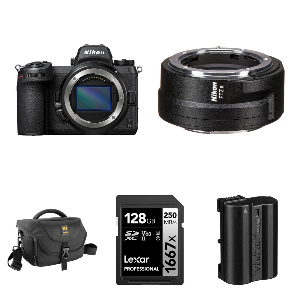 

Беззеркальная камера Nikon Z6 II Mirrorless Camera with FTZ II Mount Adapter and