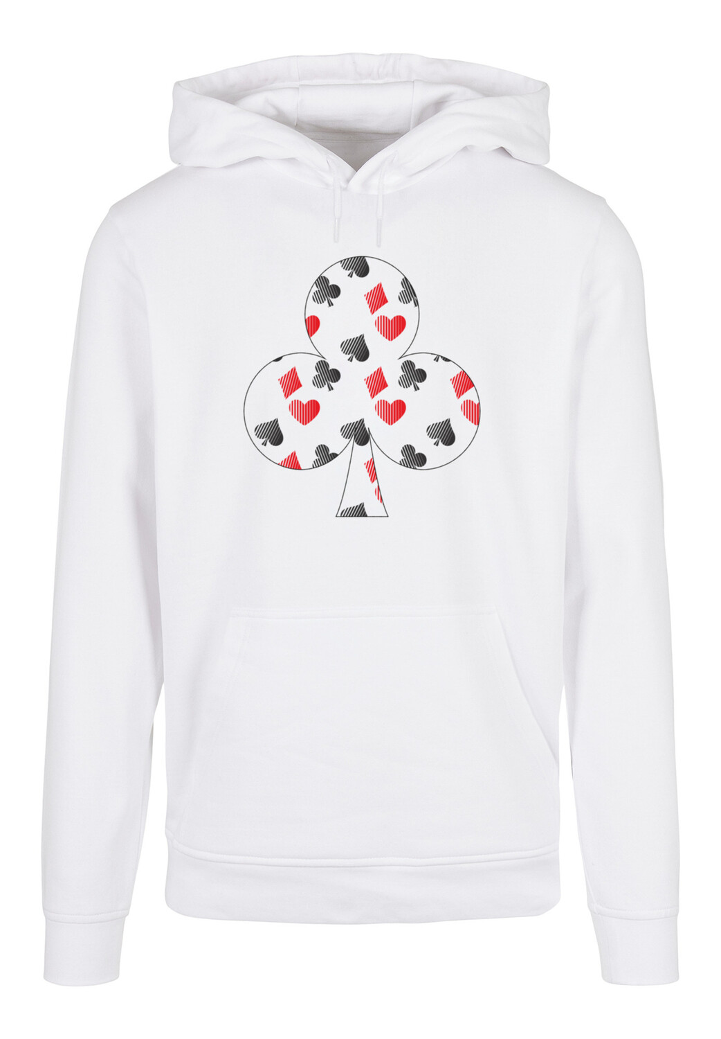 

Пуловер F4NT4STIC Basic Hoodie Kartenspiel Kreuz Herz Karo Pik Poker, белый