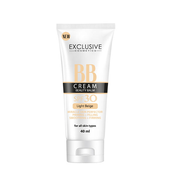 

BB крем для лица с spf30 светло-бежевый, 40 мл Exclusive Cosmetics, цвет light beige