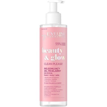 

Eveline Beauty & Glow Clean, пожалуйста! Кондиционирующий мицеллярный гель для лица, век и губ 200мл, Eveline Cosmetics