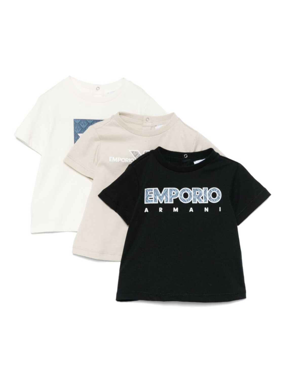 

Emporio Armani Kids комплект из трех футболок с тисненым логотипом, белый
