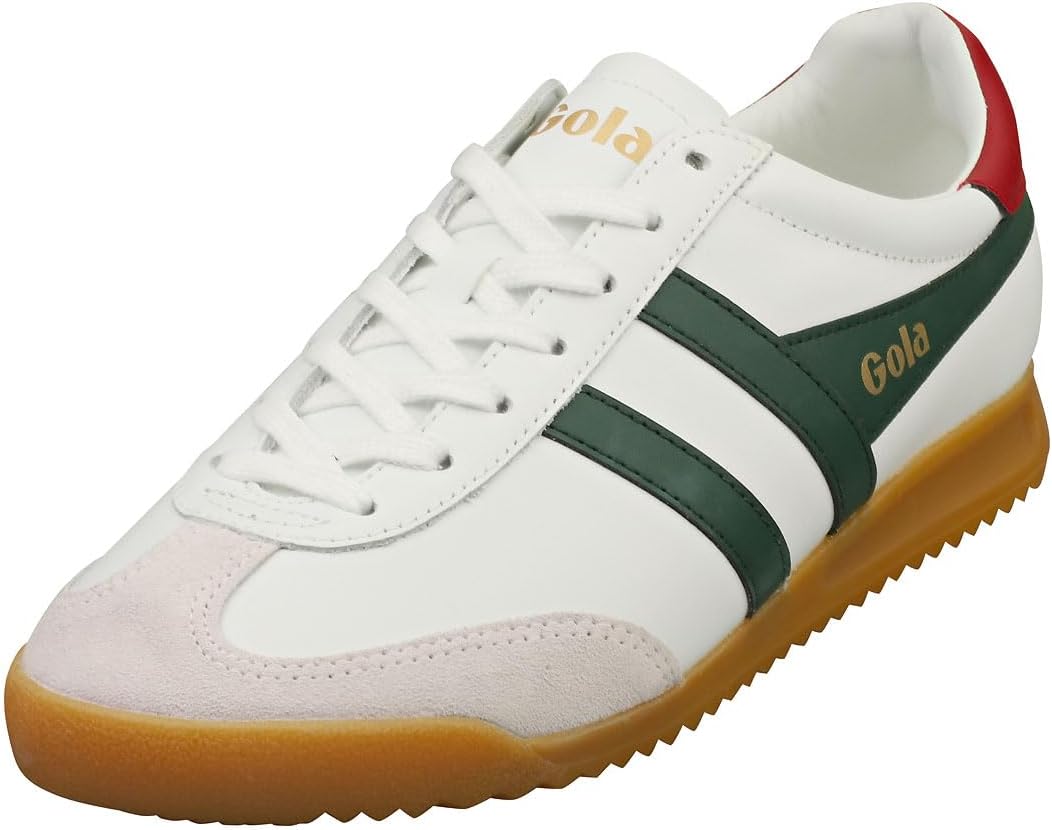 

Мужские кожаные кроссовки Gola Torpedo, белый/красный/зеленый