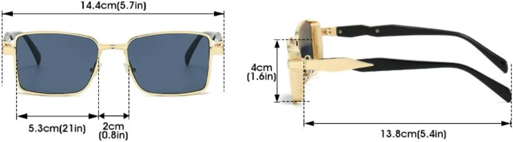 

Мужские солнцезащитные очки в металлической оправе, панк-стиль, женские солнцезащитные очки класса люкс с защитой от УФ-излучения UV400 VVTWSSW, Black-black