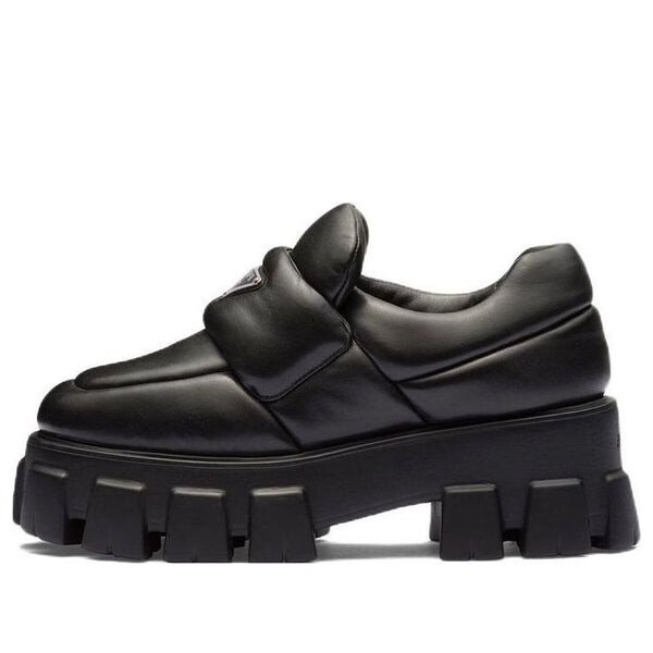 Кроссовки soft padded nappa leather loafers 'black' Prada, черный