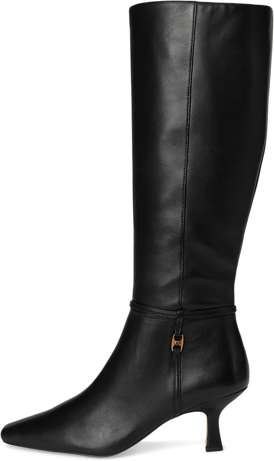 Ботинки COACH Raquel Leather Boots, черный — фото 4