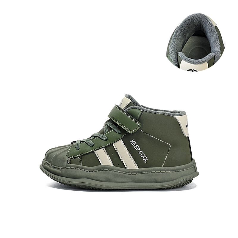

Детские кроссовки для скейтбординга Kids High-top White/green Jeep, хаки/слоновая кость