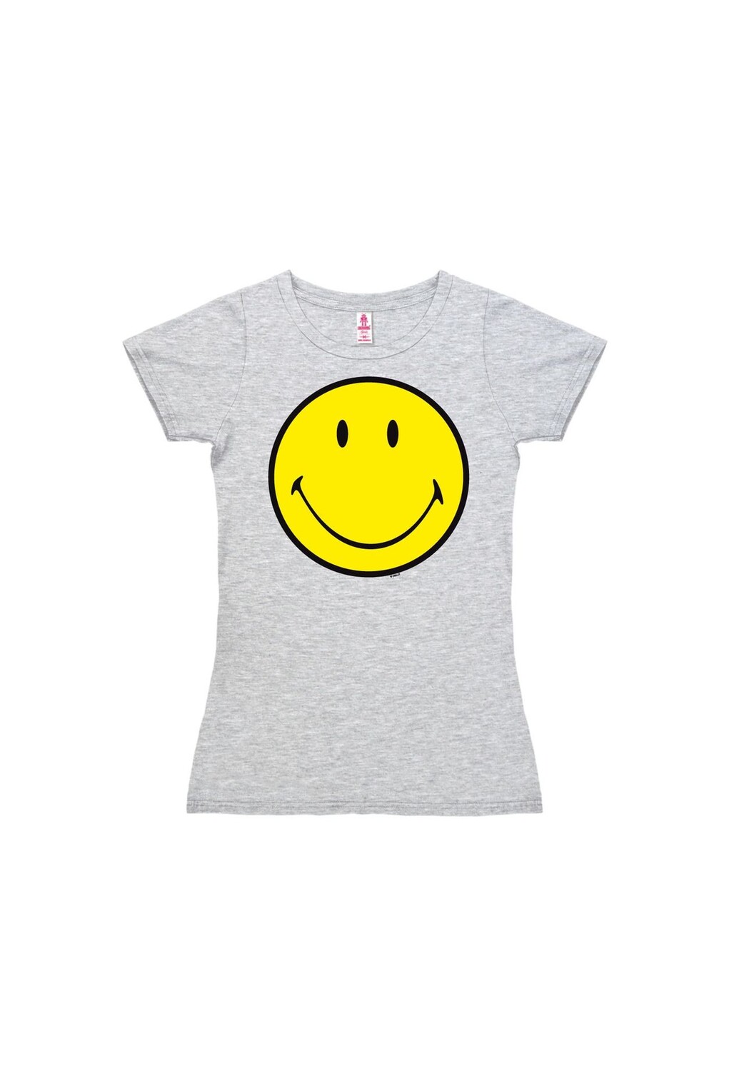 

Новая футболка для девочек со смайликом LOGOSHIRT, цвет Grey-melange