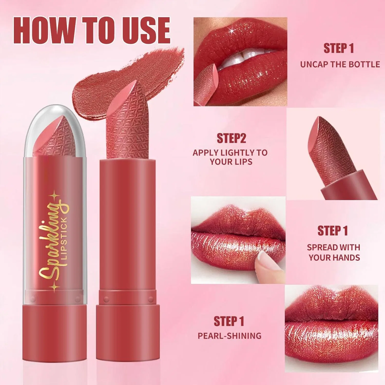 Блеск для губ Shiny Lipstick, увлажняющий, 0.11 кг, фиг Generic — фото 2