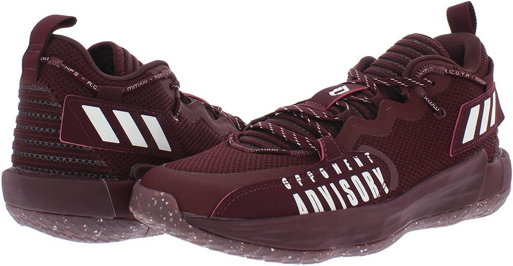 Женские кроссовки Adidas Dame 7, бордовый — фото 3