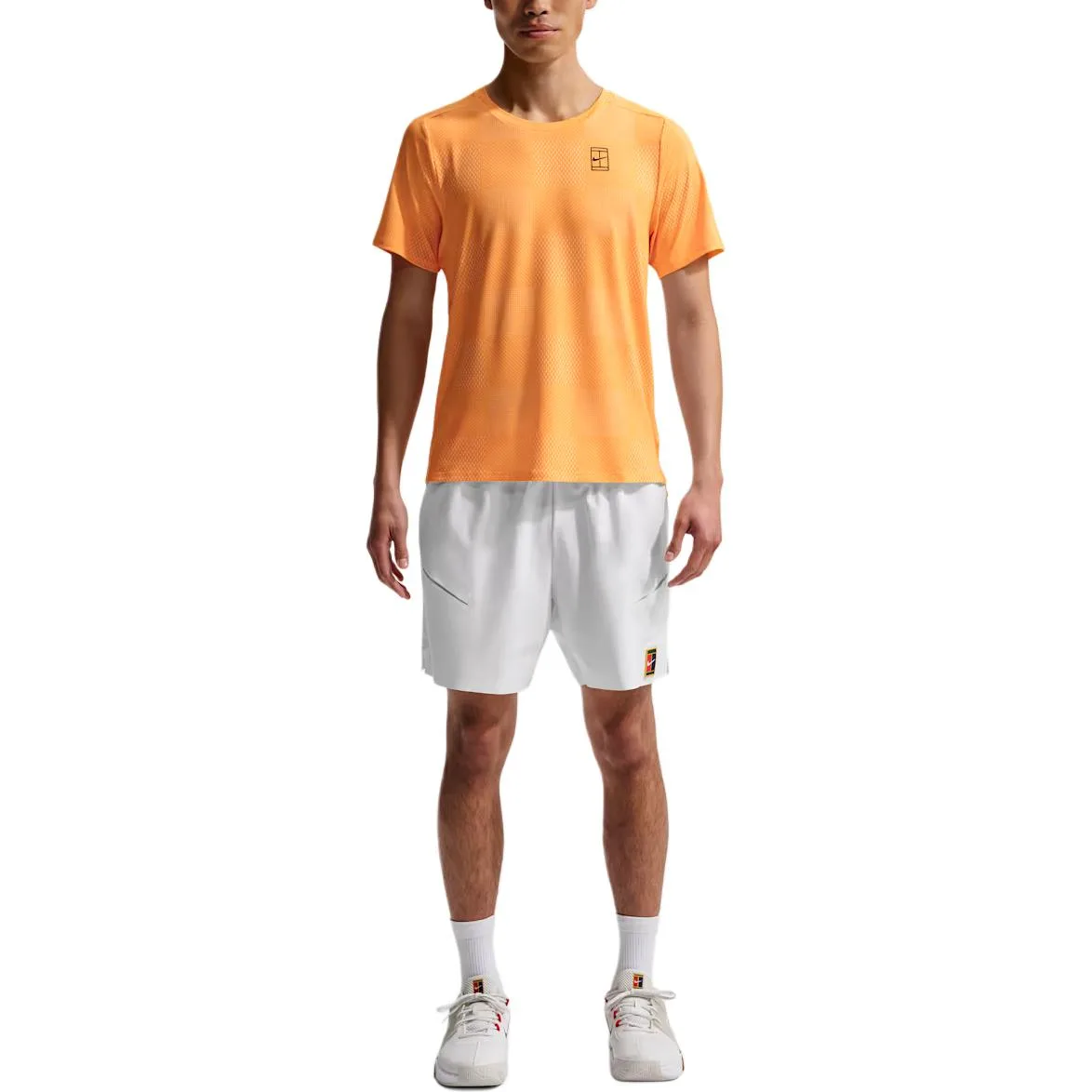 Футболка мужская Dri Fit FW25 Court Advantage Quick Dry Nike, Laser Orange/Black — фото 3