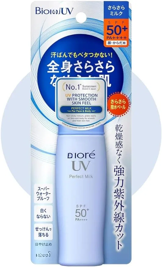 Солнцезащитное молочко Biore UV Smooth Perfect Milk SPF50+ PA++++ 40 мл синий Monomoshop