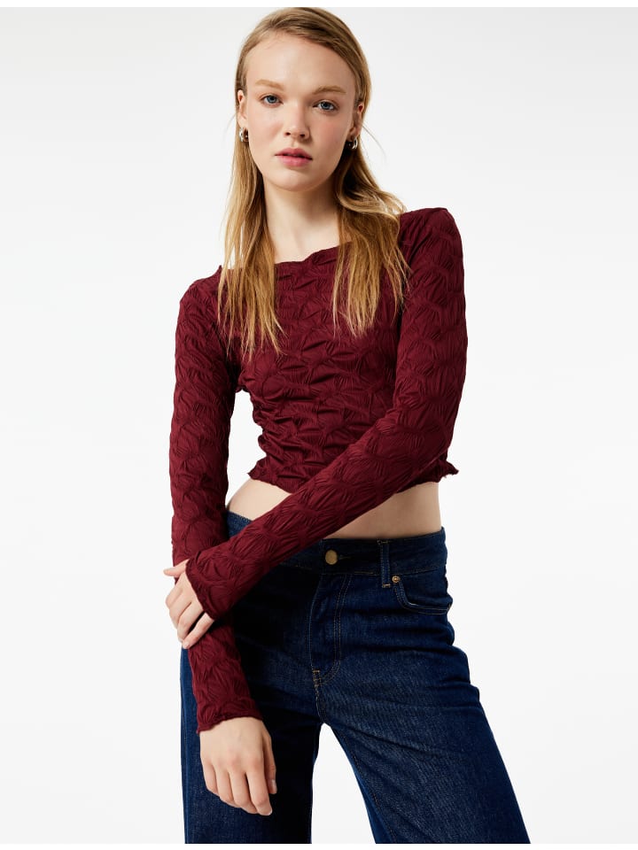 

Футболка LS бордового цвета KOTON