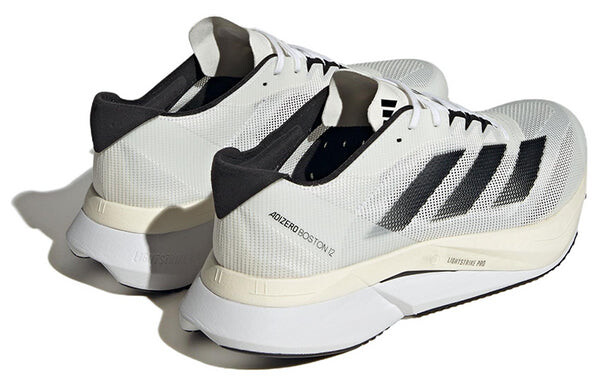 Кроссовки Adidas Adizero Boston 12 Running Shoes 'Cloud White Black Night Metallic', белый — фото 4