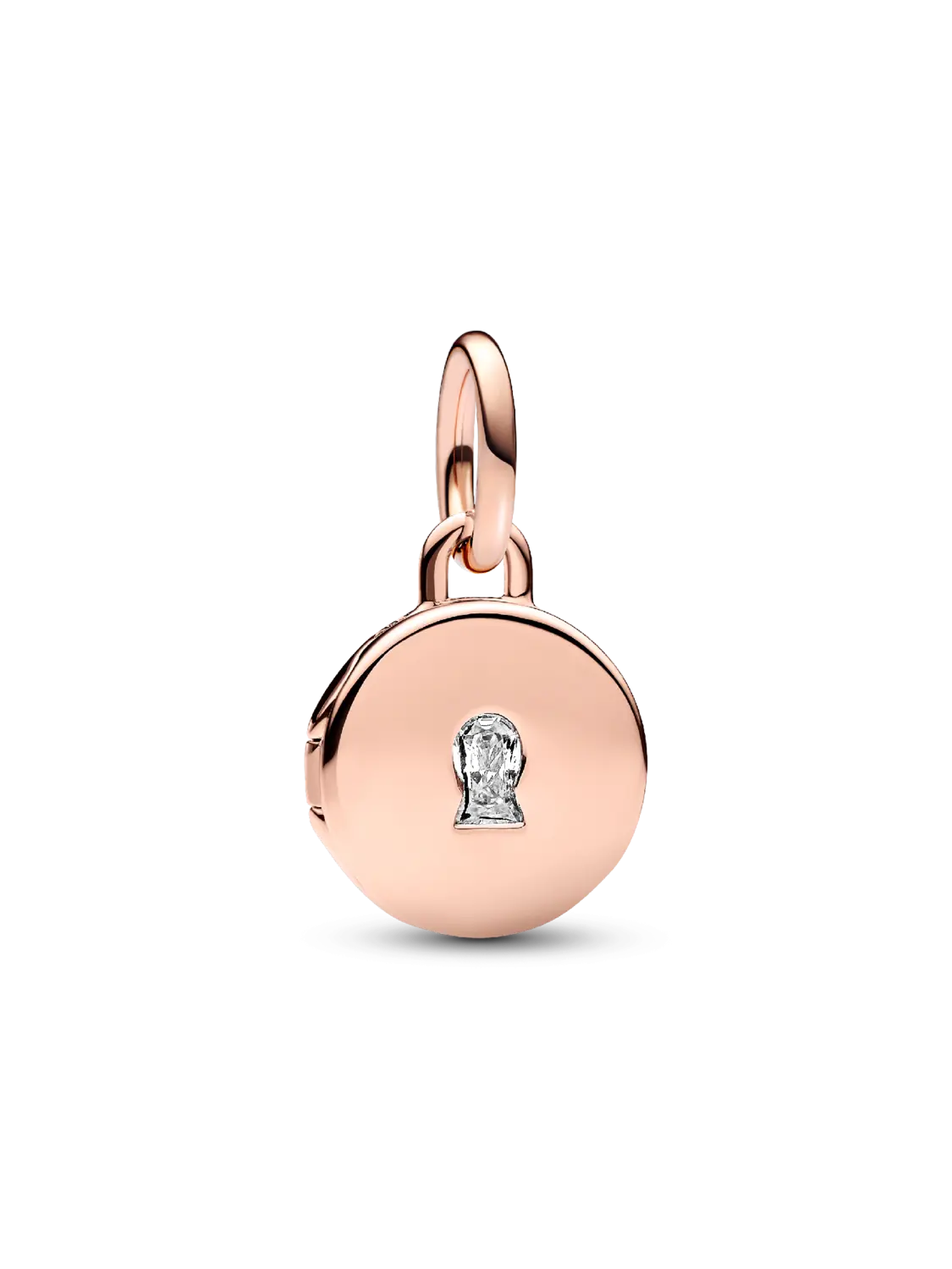 

Открывающийся и гравируемый любовный медальон-подвеска Pandora, покрытие из 14-каратного розового золота