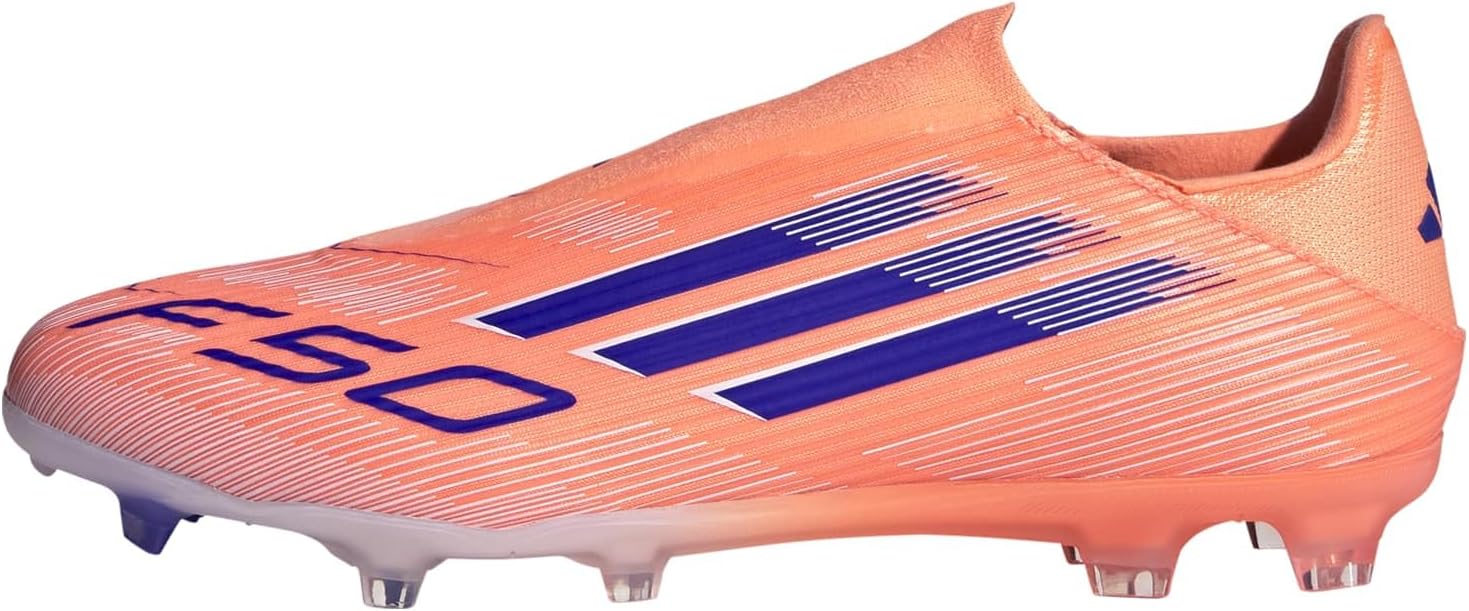 

Футбольные бутсы Adidas Унисекс-взрослые Бутсы F50 League без шнурков для твердого/разного грунта, белый/синий/оранжевый