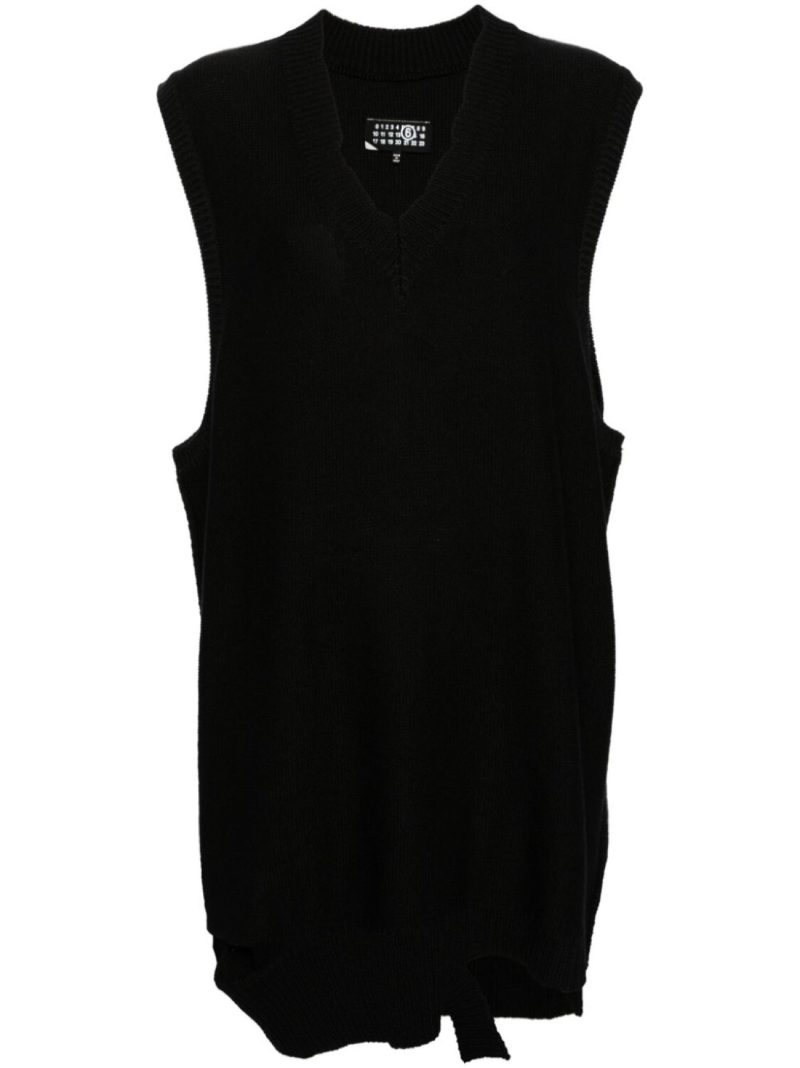 

MM6 Maison Margiela трикотажное мини-платье без рукавов, черный