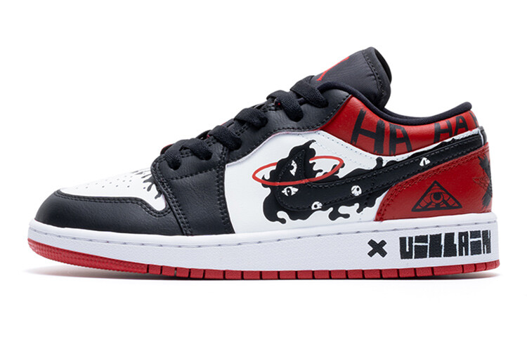 Кроссовки Air Jordan 1 Vintage Basketball Shoes Women's Low-Top Black/Red