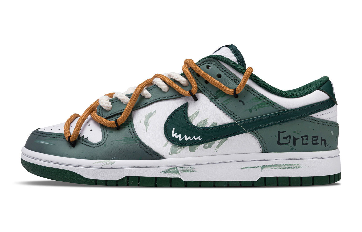 

Nike Данк лоу топ скейтборд кроссовки унисекс белый зелёный, цвет White Green