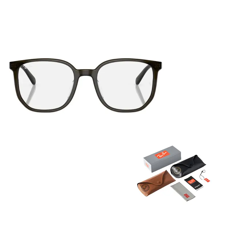 

RayBan Пластиковая оправа квадратные очки унисекс разноцветные, Black