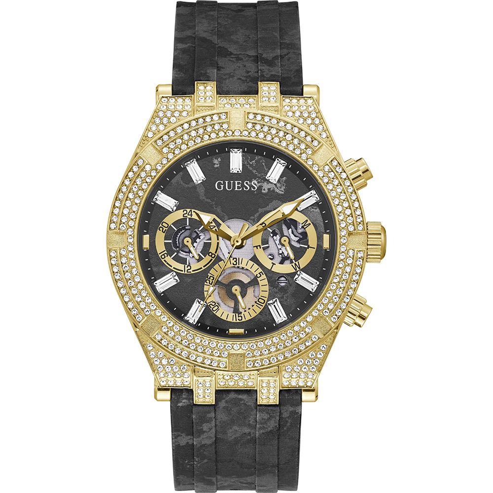 

Черные силиконовые часы GUESS