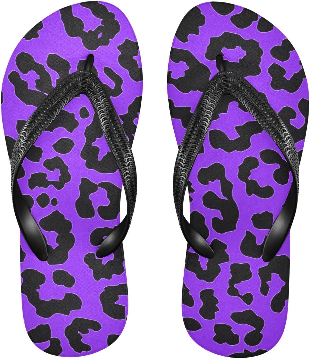 

Женские и мужские сандалии SPRIPORT Leopard Slim с тонкой подошвой, удобные повседневные вьетнамки с амортизирующей стелькой и нескользящей резиновой подошвой, для прогулок, пляжа и лета, фиолетовый