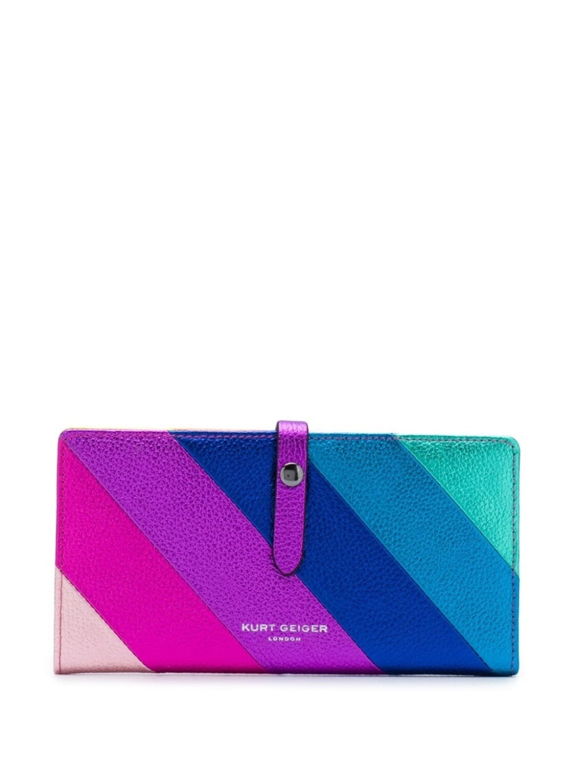 

Кошелек с диагональными полосками Kurt Geiger London, розовый